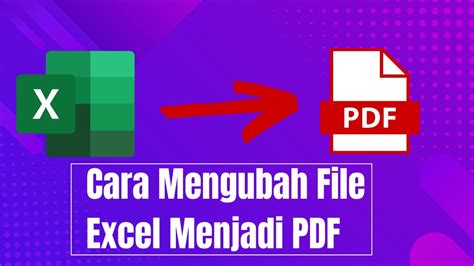 Cara Menyimpan File Excel Menjadi Pdf Edu Technology Youtube
