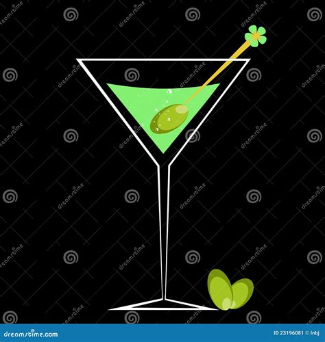 Cocktail And Olive Stock Vector Illustration Of Colorful 23196081