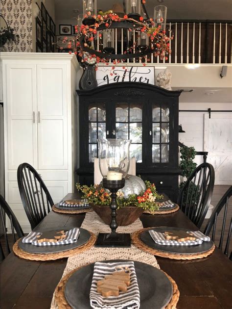 Early Fall Home Tour Inspiration Fall Kitchen Table Decor Autumn