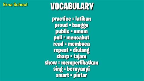 Cepat Belajar Bahasa Inggris Mudah Praktis Vocabulary Youtube