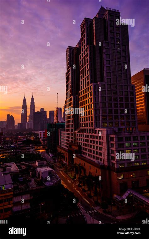 Kuala Lumpur At Sunrise Stock Photo Alamy