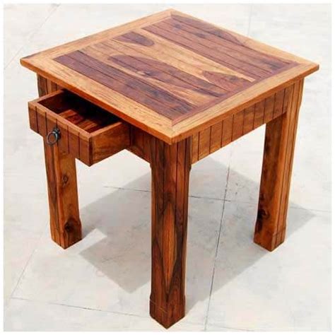 Shop aluminum square side/end table you will love at great low prices. Rustic Solid Wood Storage Drawer Square Side End Table