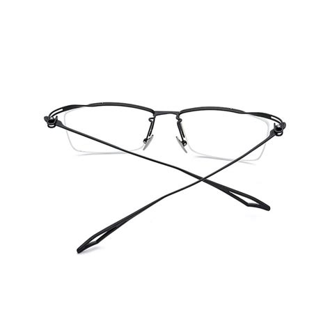 Pure Titanium Semi Rimless Eyeglass Frames