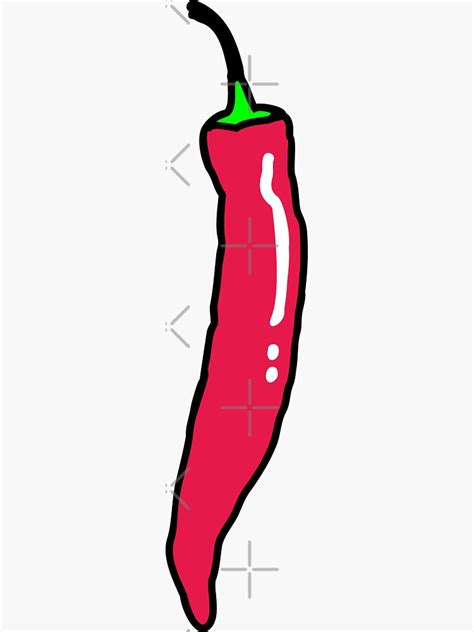 Spicy Red Hot Chili Pepper Sticker By Theshirtshops Redbubble My Xxx