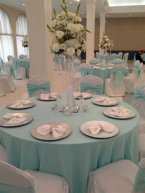 All these are the recipe for an pastel color shades like mint blue, baby pink, peach are gaining a lot of popularity in the wedding. Tiffany Blue Quinceanera Decorations - OOSILE