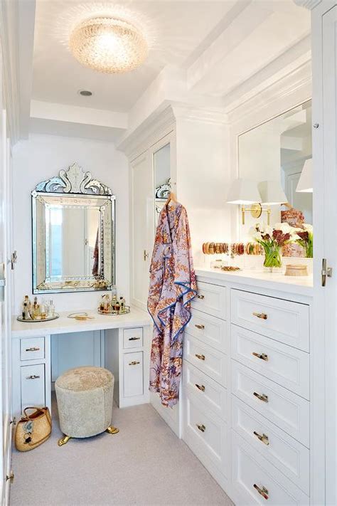 Glam Walk In Closet With Venetian Mirror Transitional