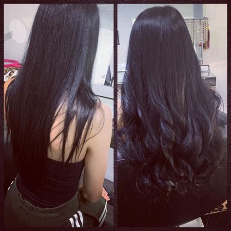 Two Rows Of Weft Extensions To Thicken Her Natural Hair Before And