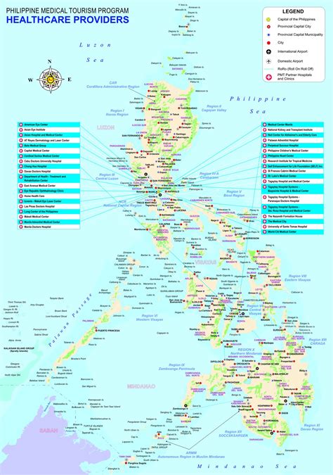 Large Detailed Political And Road Map Of Philippines Philippines Large