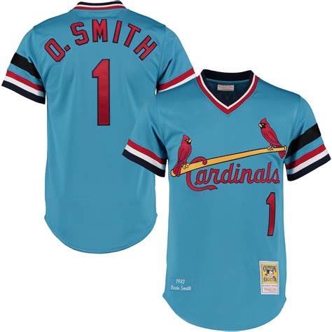 Mitchell And Ness Ozzie Smith St Louis Cardinals Light Blue Authentic Jersey