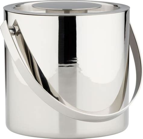 Stainless Steel Shiny Ice Bucket Cb2 Home Bar Accessories Bar