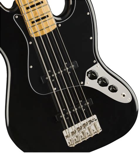 Squier Classic Vibe 70s Jazz Bass V Black Maple Fingerboard 5 String