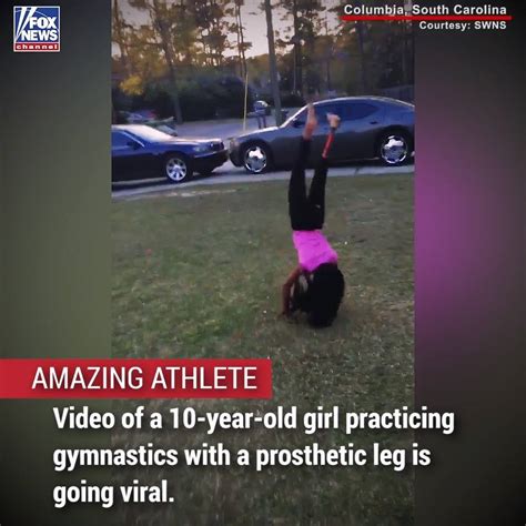 Amazing 10 Year Old Gymnast With Prosthetic Leg Watch Jamiyah Robinson Whose Left Leg Was