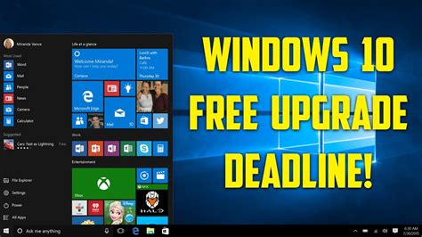 Though i can not guarantee. WINDOWS 10 FREE UPGRADE DEADLINE!! - YouTube