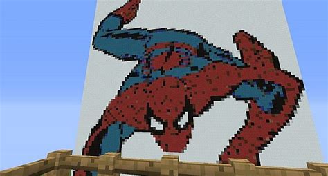 Spider Man Pixel Art Minecraft Map