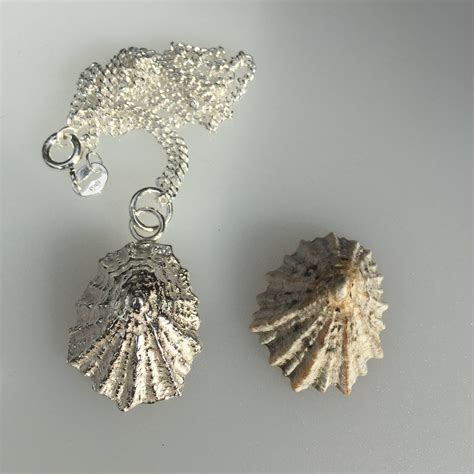 Sterling Silver Sand Cast Large Limpet Shell Pendant With Etsy