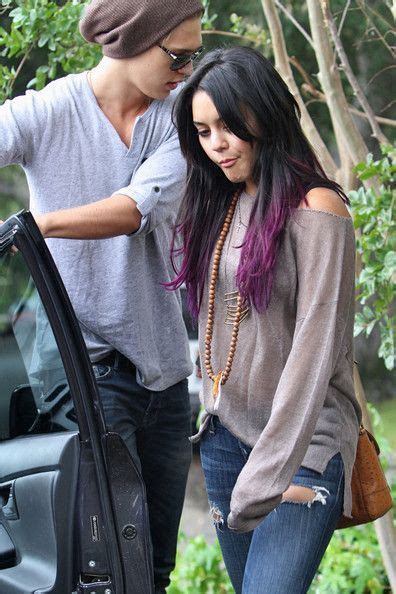 9 /10 bohemian vanessa hudgens toned out the tips of her long brunette. Purple Ombre Hair Color | Vanessa Hudgens With New Purple ...