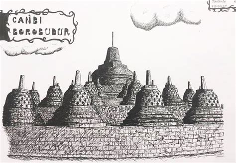 Detail Gambar Sketsa Candi Borobudur Koleksi Nomer 6