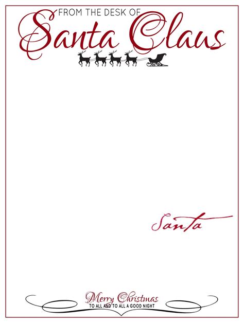 desk  letter head  santa claus happy holidays