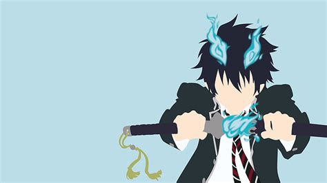 Hd Wallpaper Ao No Exorcist Okumura Rin Anime Blue Exorcist Black