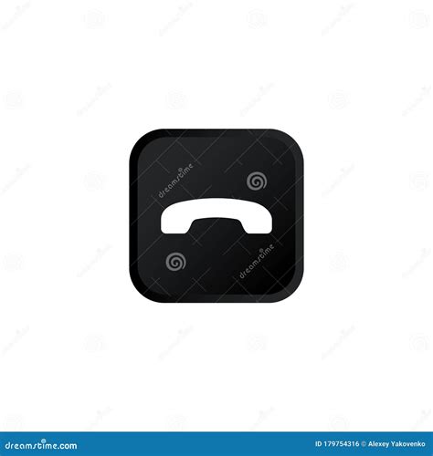 Decline Call Icon Modern Button For Web Or Appstore Design Black Symbol