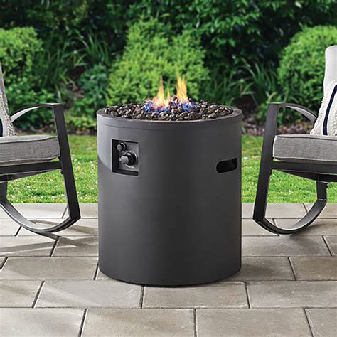 Mainstays 23 Inch Round Pillar Propane Gas Outdoor Fire Pit Gas Fire Pits