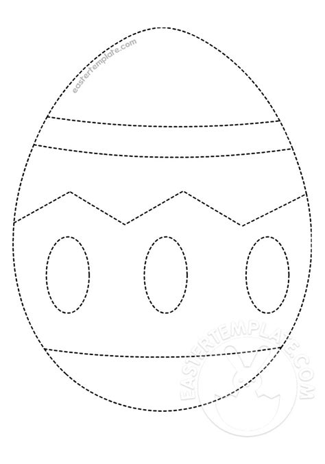 easter egg trace worksheet easter template