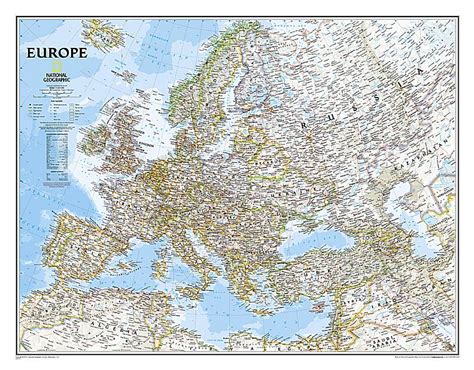 National Geographic Reference Map National Geographic Europe Wall Map