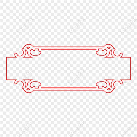 Classic Red Border Red Carved Border Decorative Borders Classic Png