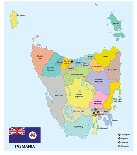 Political Map Of Tasmania