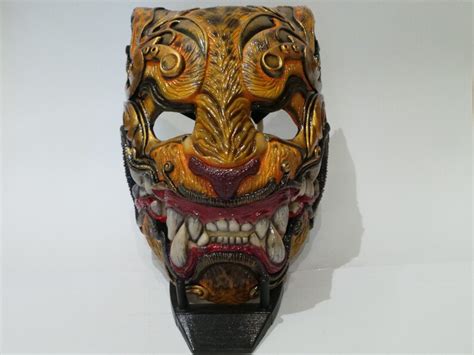 Mask Tiger Samurai Assassin Kabuki Samurai Armor Japanese Mask Etsy