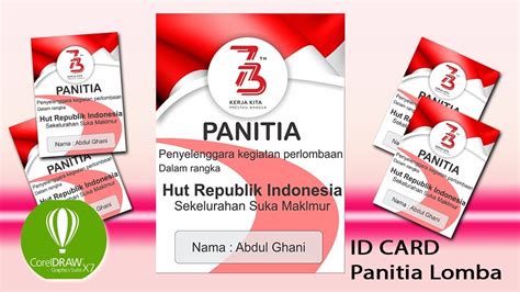 Download Desain Id Card Panitia Dan Peserta Tanpa Foto File Off