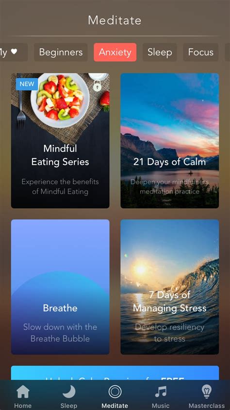 The anxiety solution app is the perfect tonic if you're looking to relieve stress or improve your mood. Calm | Best Meditation Apps | POPSUGAR Fitness Photo 2