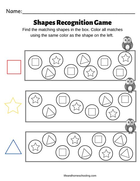 Shapes Recognition Activity Worksheets Made By Teachers