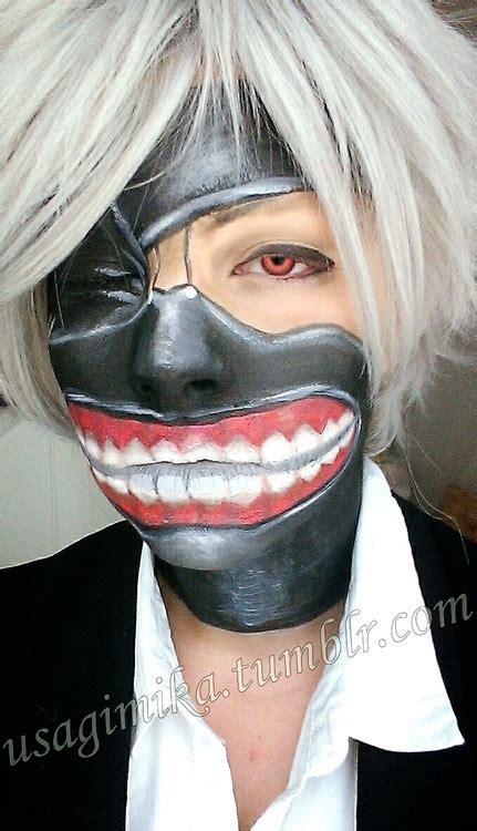 Learning To Sew Makeup Tutorial Kaneki Ken Mask Tokyo Ghoul