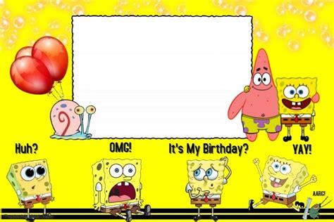 Spongebob Party Prop Frame Spongebob Party Spongebob Birthday Spongebob