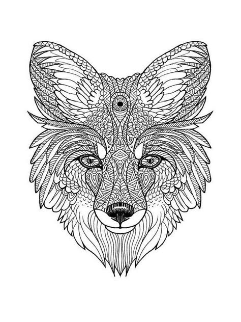 Zentagle Fox Coloring Pages For Adults