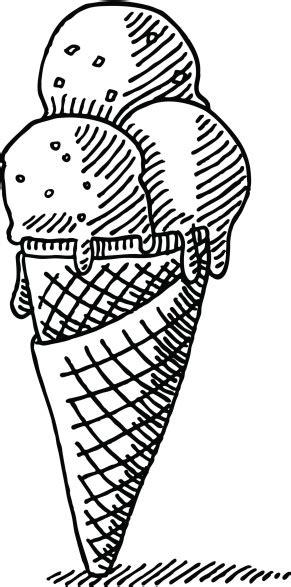 J'avais envie de représenter un cornet de glace mais de façon décomposée… sur ce dessin kawaii sont dessinées quatre glaces. Cornet De Glace Dessin Vecteurs libres de droits et plus d ...