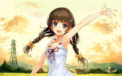 Happy Anime Girl Wallpaper Hd 21939 Baltana