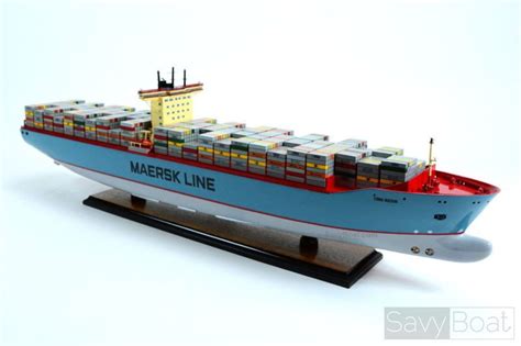 Emma Maersk Container Ship 40 Handcrafted Wooden Model Boat