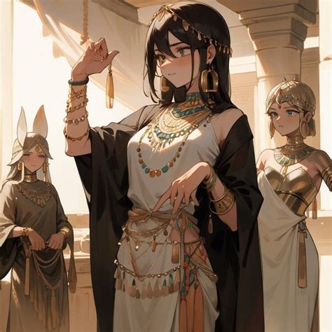 Mesopotamian Art Anime Girl Traditional Dress Cool Anime