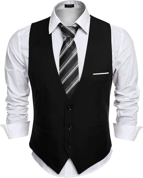 Buy Coofandy Men S Slim Fit Suit Vest Business Wedding Waistcoat In