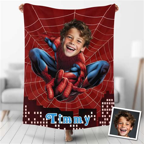 Custom Blankets Personalized Hot Spiderman Superhero Blankets