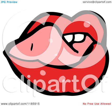 cartoon of a mouth licking it s lips royalty free vector illustration by lineartestpilot 1185915