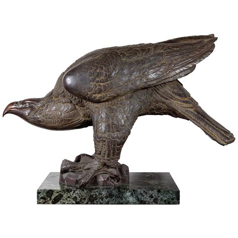 Large Solid Bronze Falcon Sculpture For Sale At 1stdibs Falcon