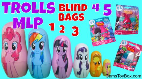 Mlp Nesting Dolls Dreamworks Trolls Blind Bags Series 5 4 3 2 1 Opening