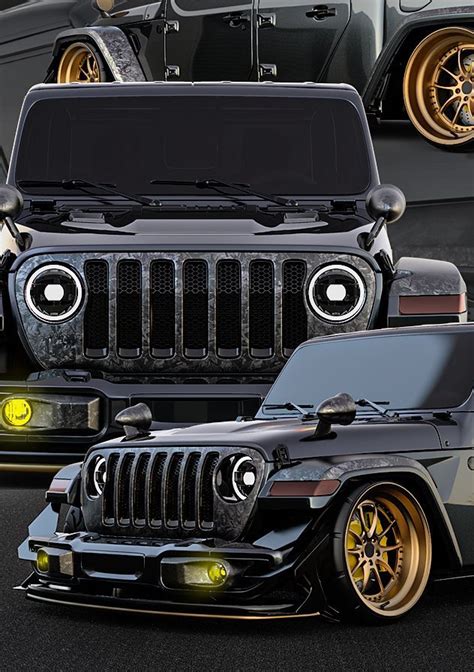 Slammed Jeep Gladiator Has Bronze And Forged Carbon Cgi Treats For