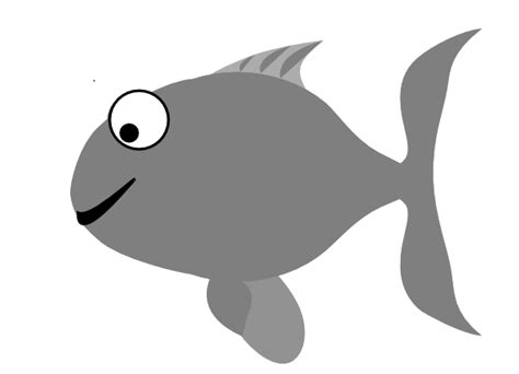 Grey Happy Fish Clip Art At Clker Com Vector Clip Art Online Royalty