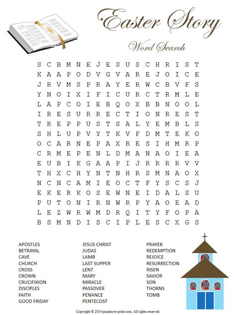 Here Is A Religious Easter Word Search Puzzle Ready For You To Print