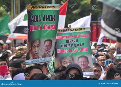 Demonstrations Anti Ahok In Semarang Editorial Photo Image Of November Police 79963801