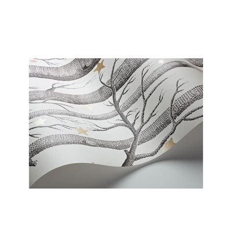 Cole And Son Wallpaper Woods And Stars Blackwhitegold Best Price